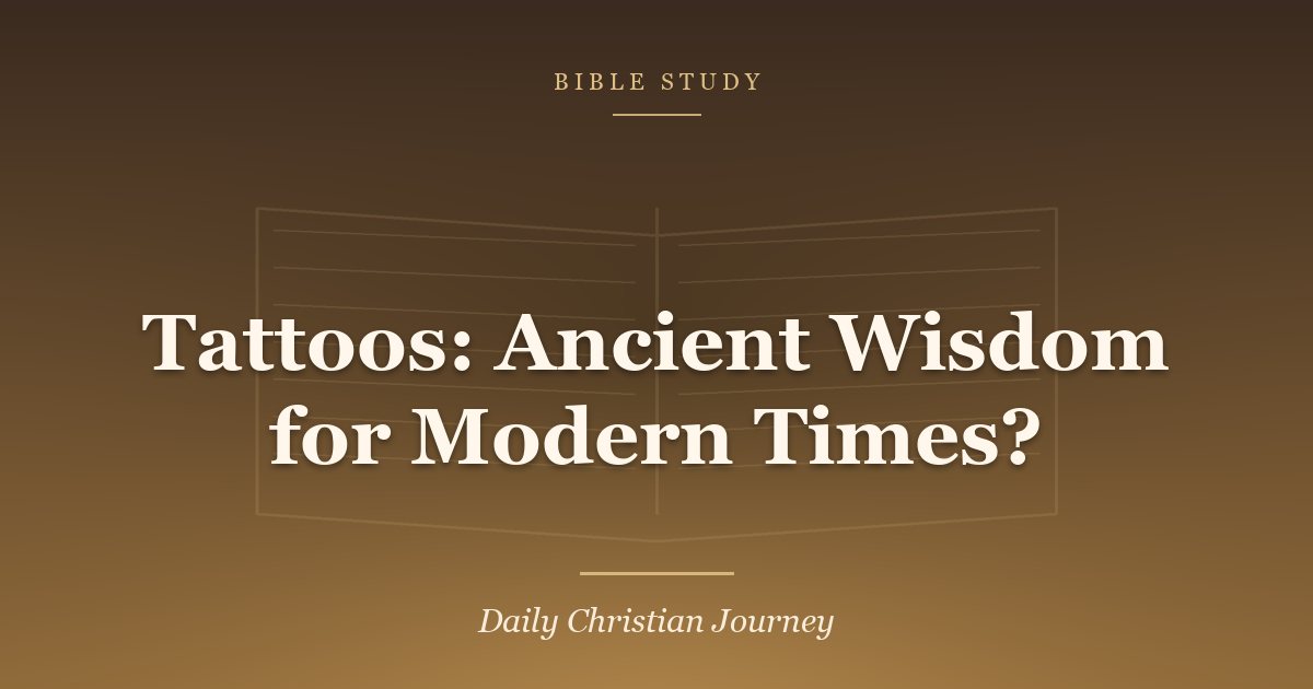 Tattoos: Ancient Wisdom for Modern Times?