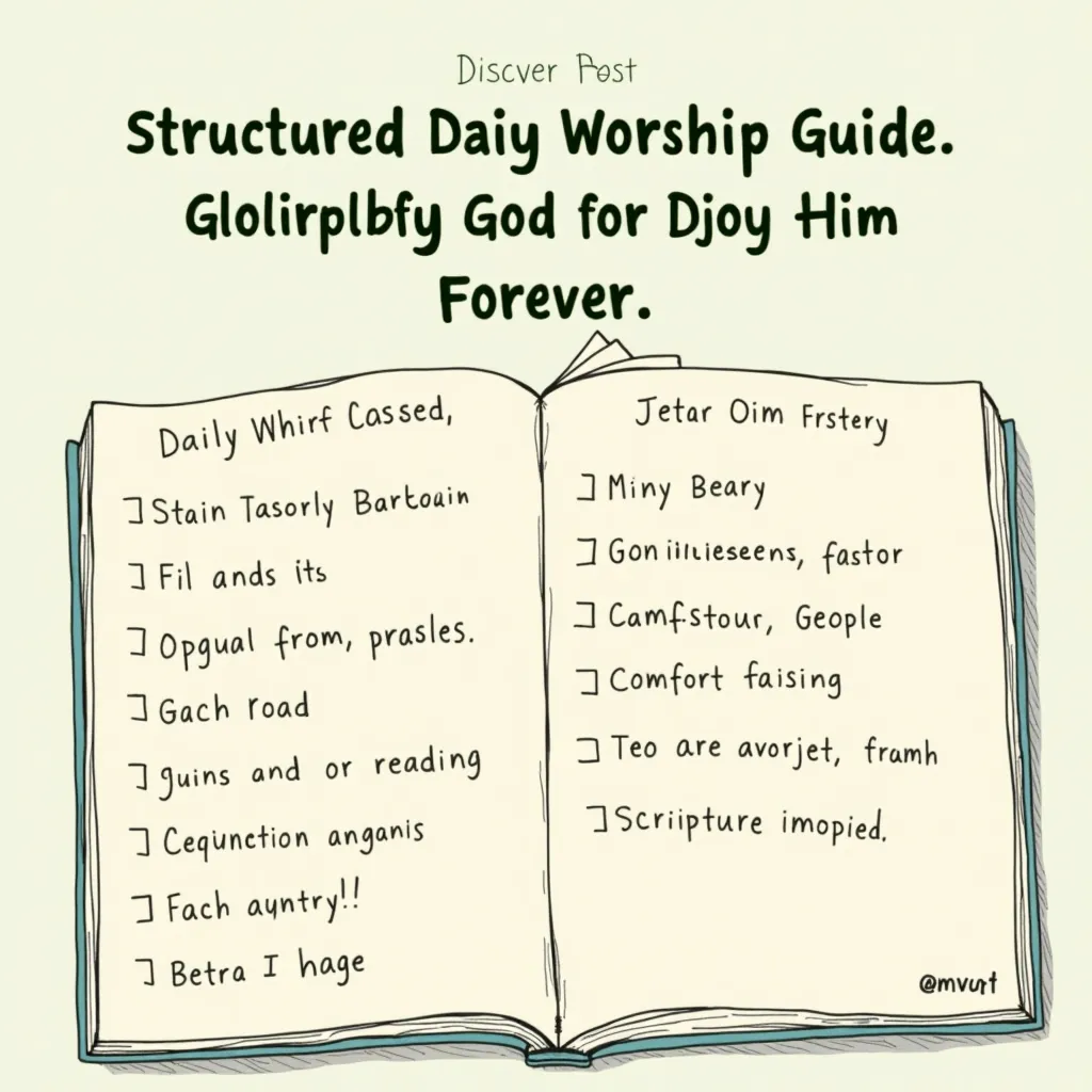 Daily Worship Liturgy

A structured guide for personal or family worship, focusing on glorifying God and enjoying Him forever.